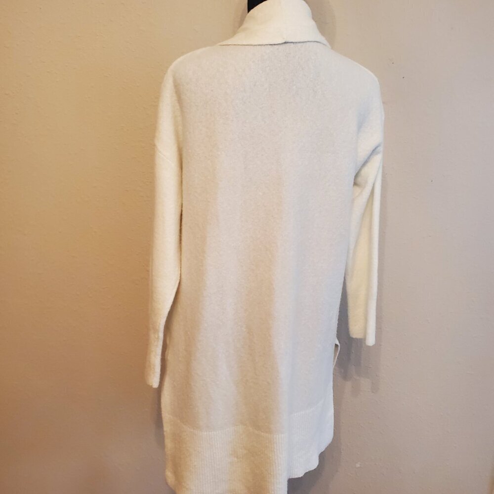 TAHARI Women's Ultra Lite Open Front Long Cardigan in Pearl Size XS/4. - Picture 8 of 14